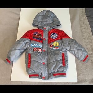 Lightning McQueen coat/John Deere bibs